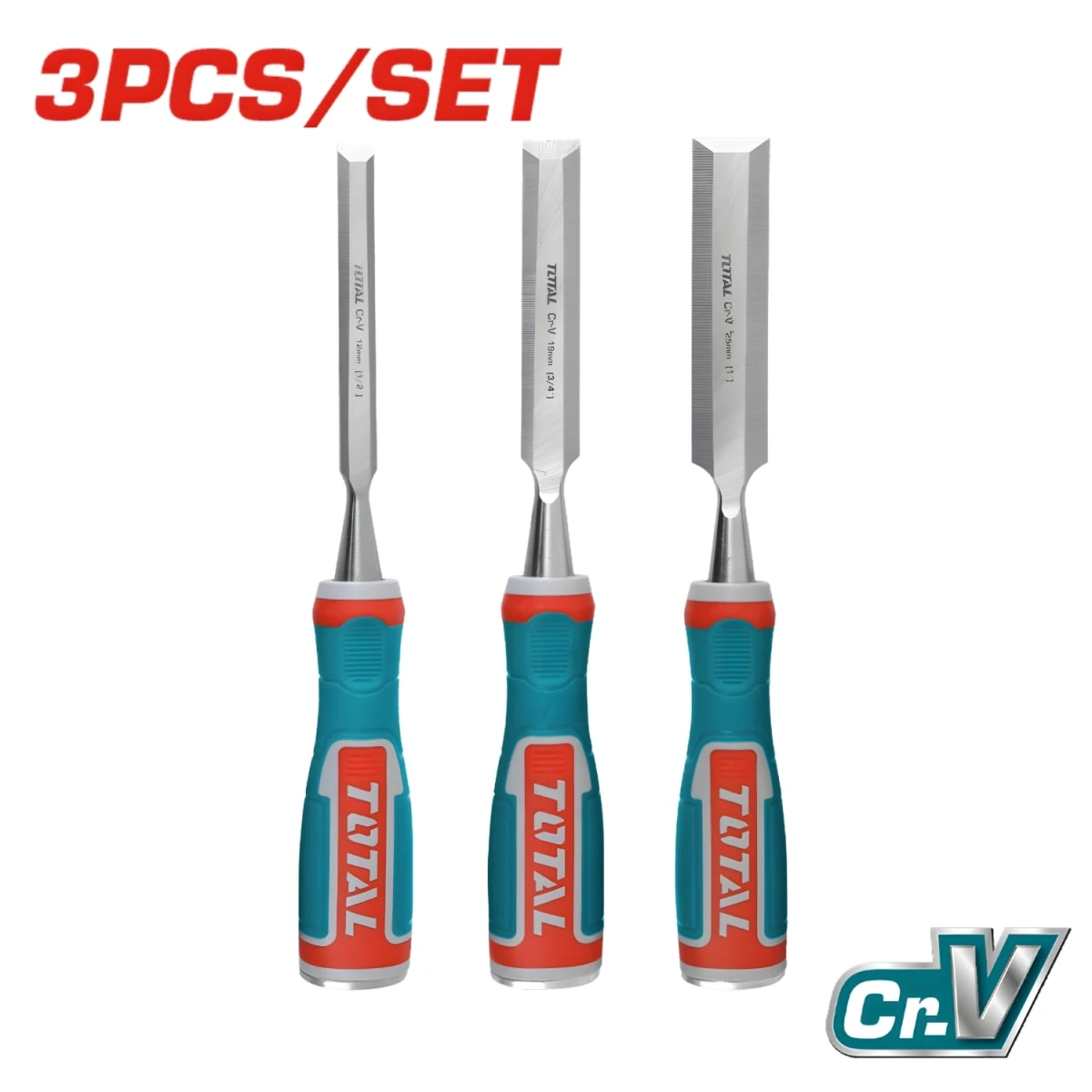 Set de cinceles/formones 3pcs industrial total