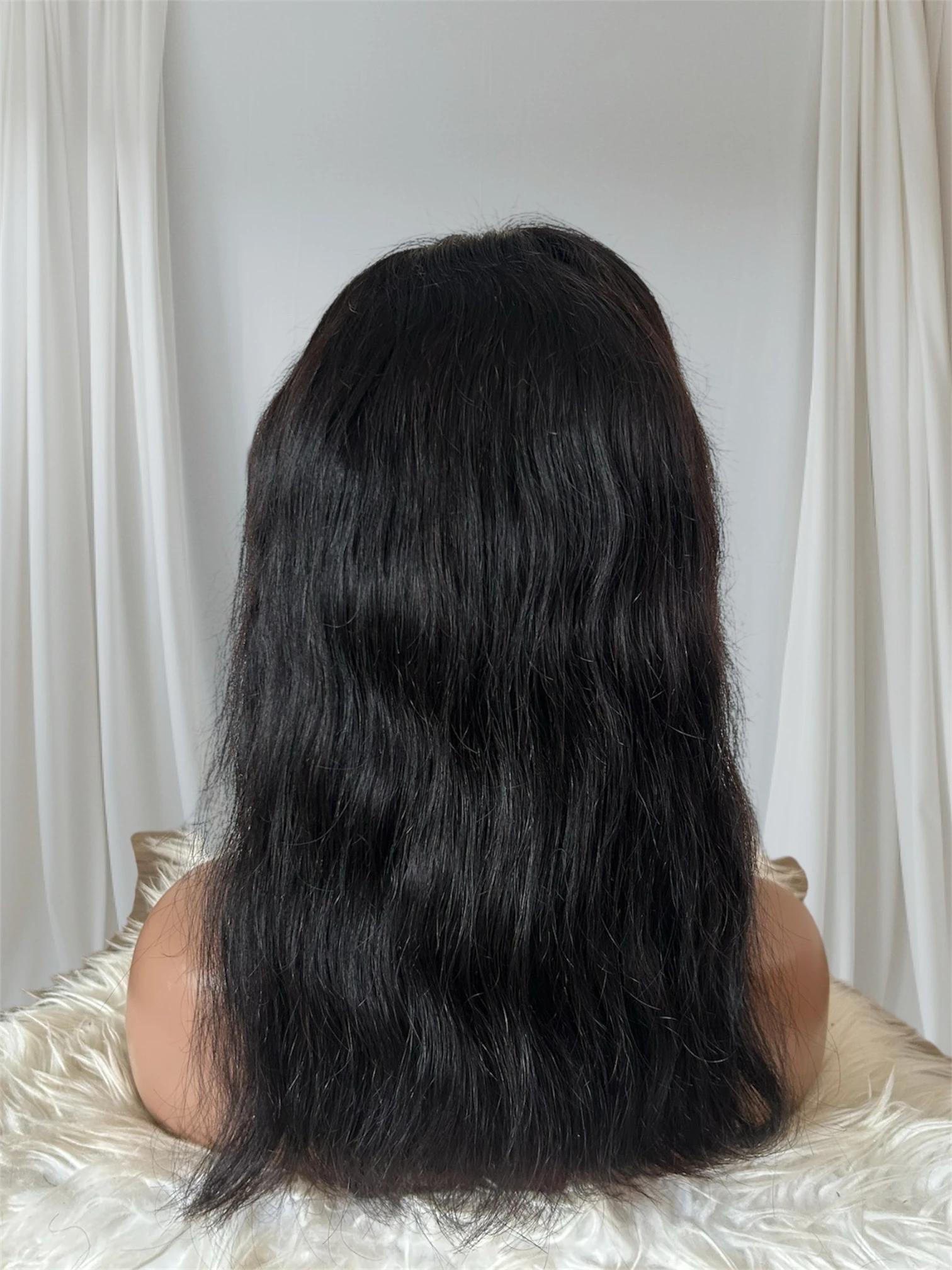 Peluca Cabello Humano 14 pulgada, frontal lace 13x4 , 180% densidad  3
