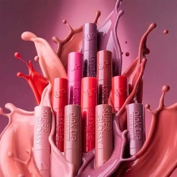 Super glossy pink up