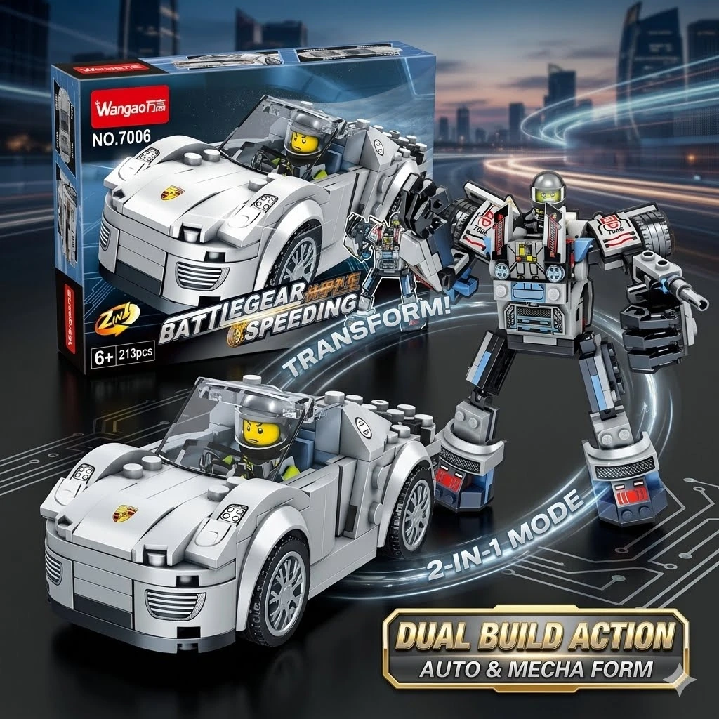 Juguete RACER trans-mecha 2 en 1 tipo LEGO