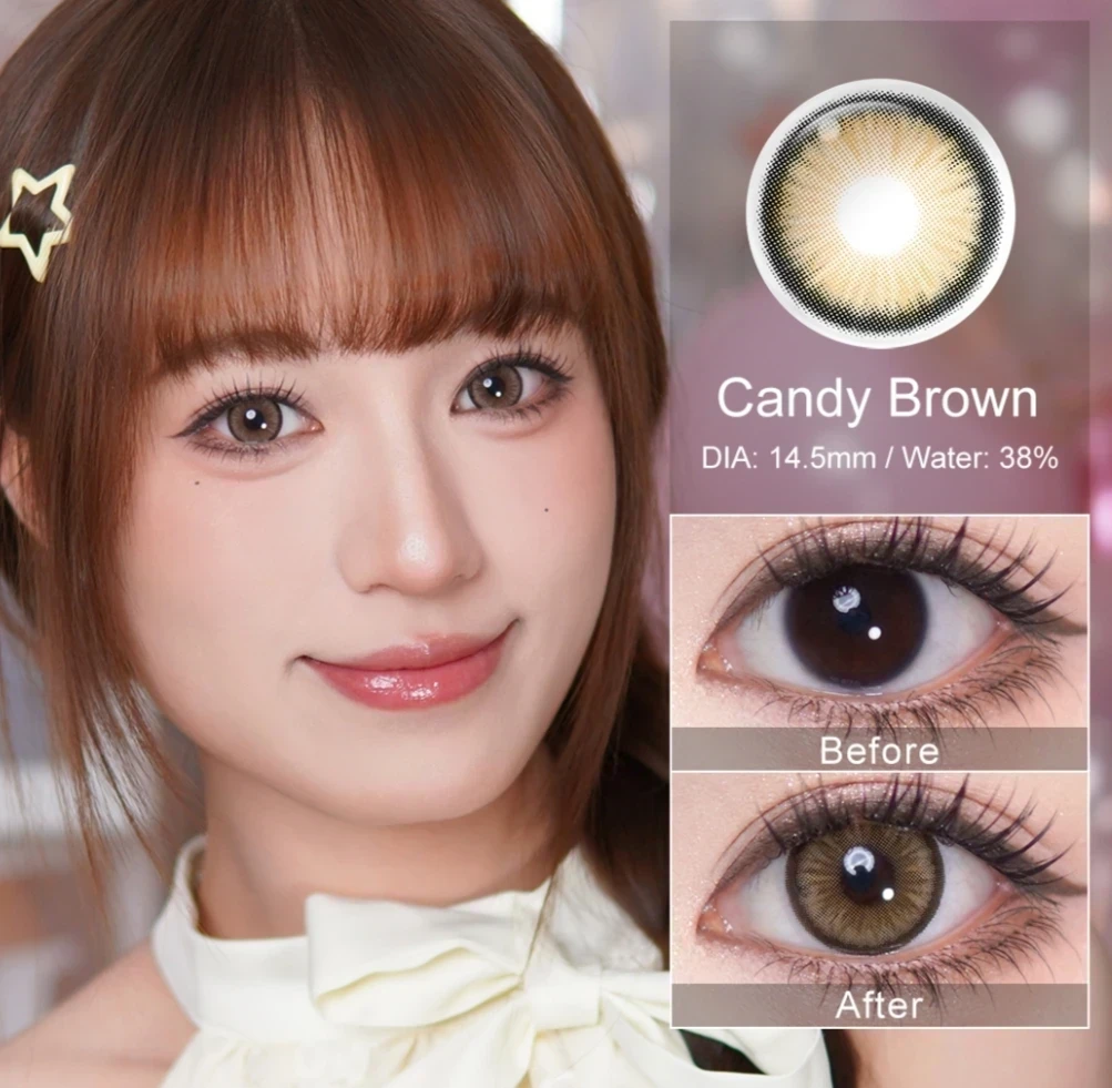 Lentes de contacto - Referencia: CANDY BROWN - EFECTO MUÑECA 