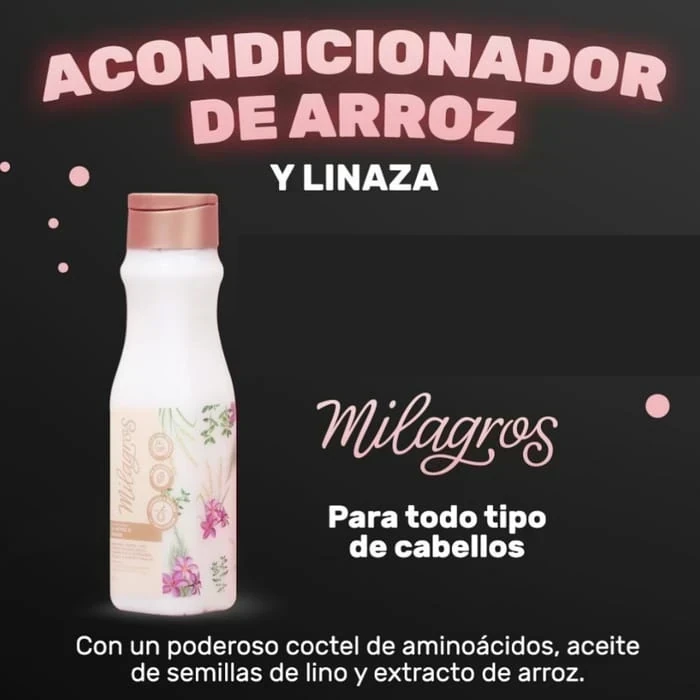 milagros acondicionador arroz y linaza