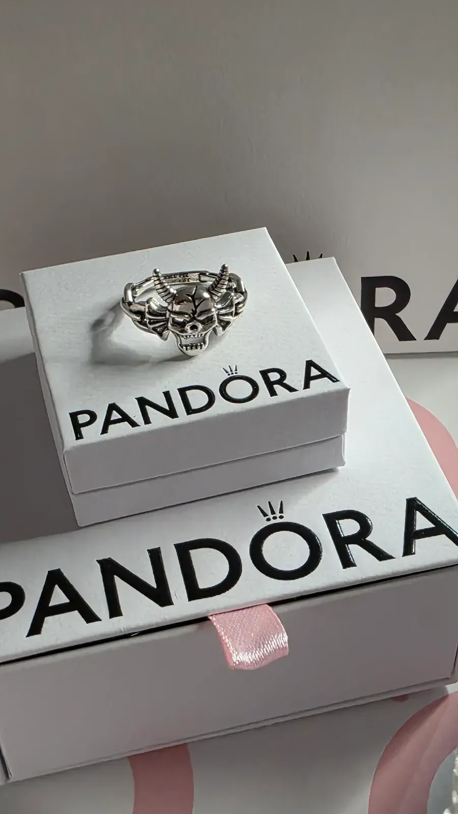 Pandora Stranger Things Hellfire Club Ring silver