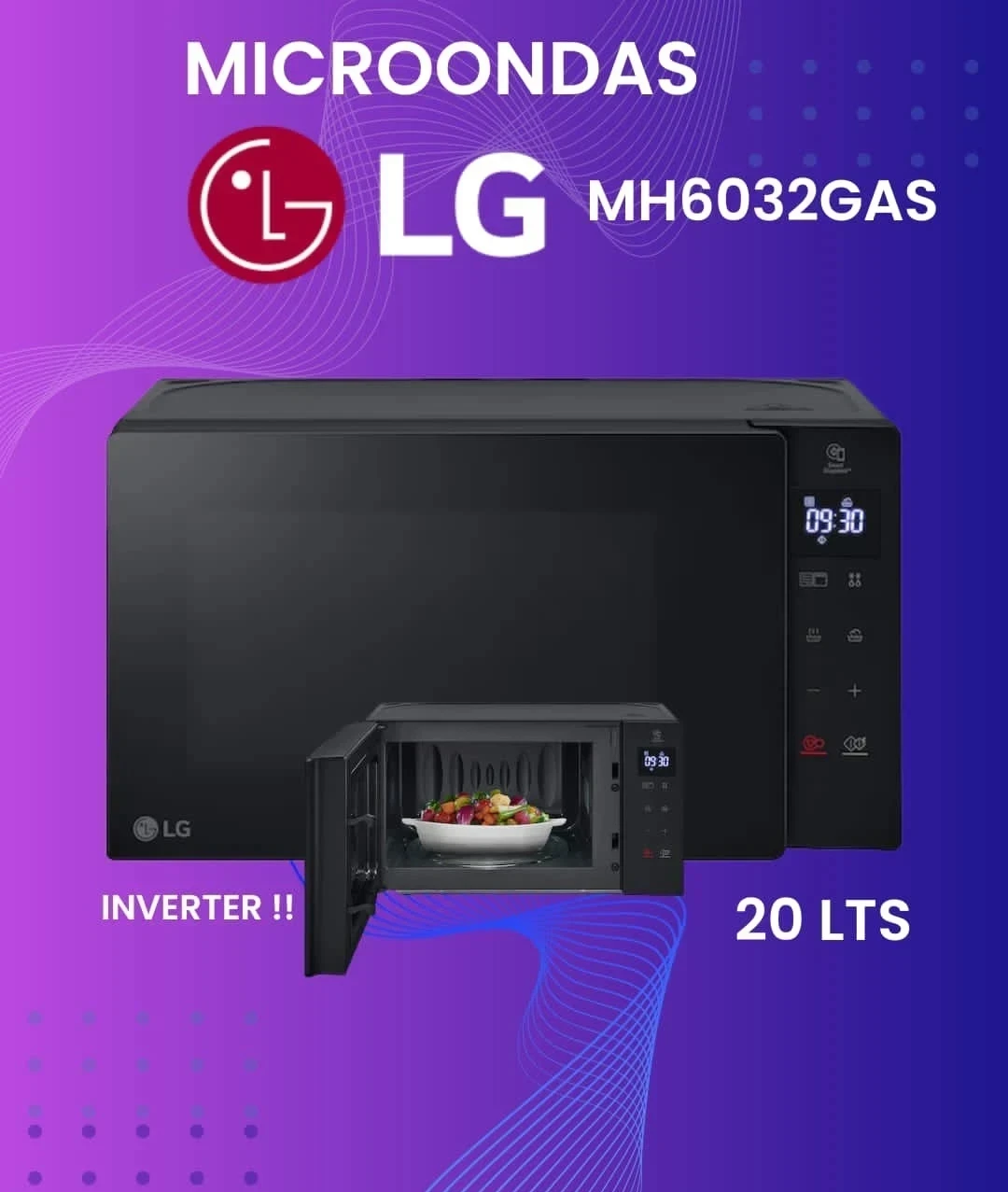 MICROONDAS LG 20 LITROS BLACK 