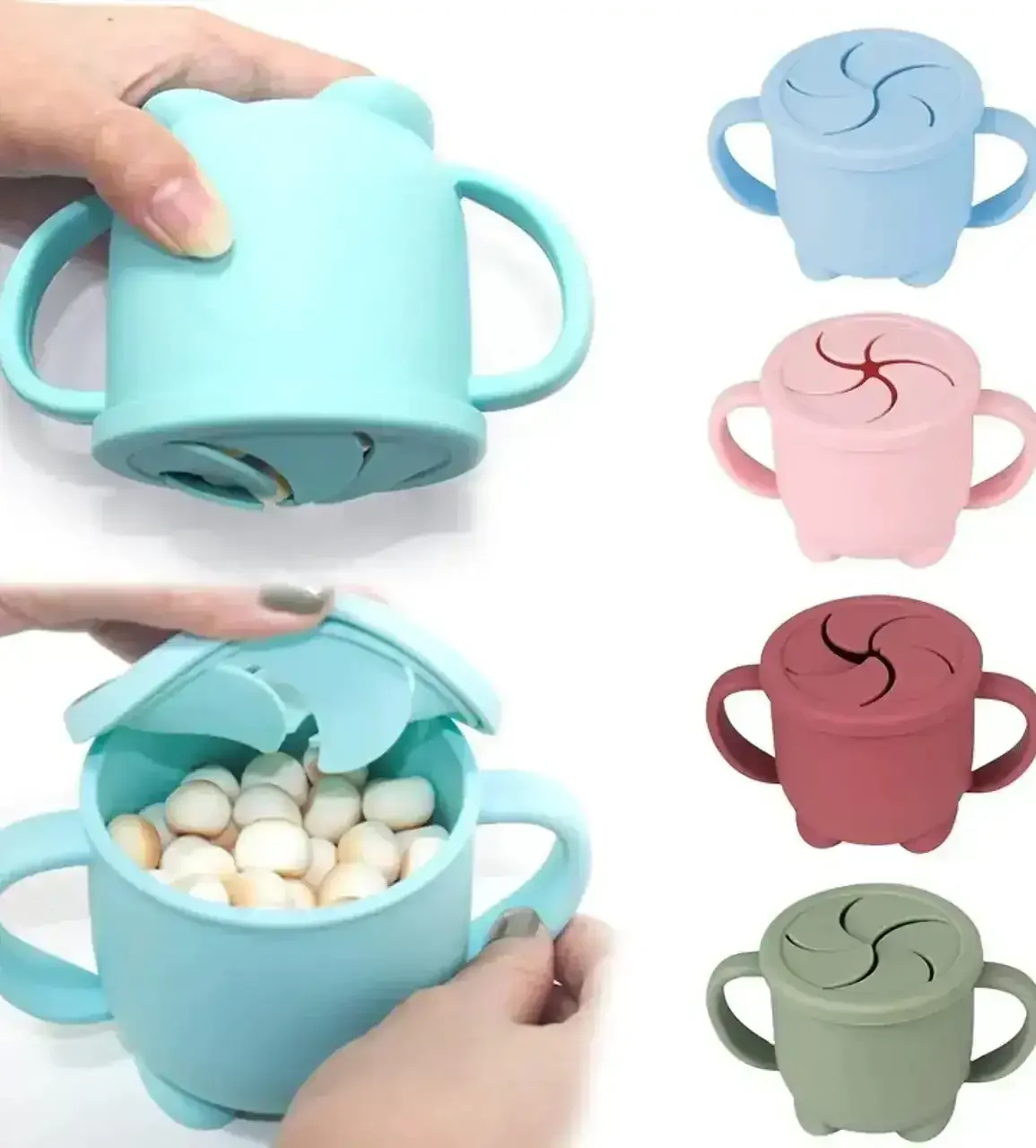 Vaso de silicona para almacenamiento de snack