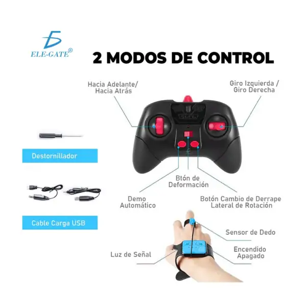 Carro Deformable A Control Remoto Y Pulsera Inductiva  4