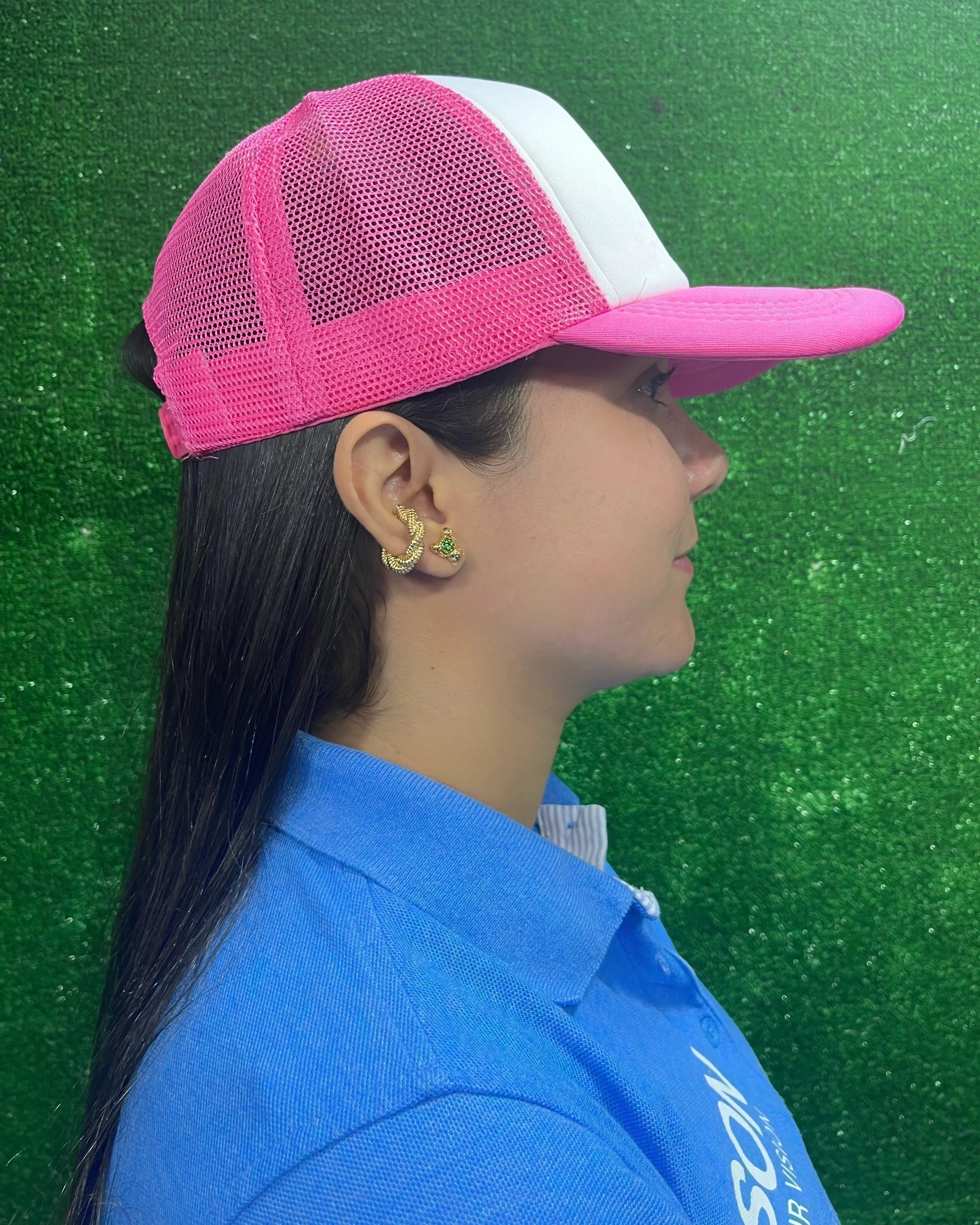 Gorra En Malla Frente Blanco