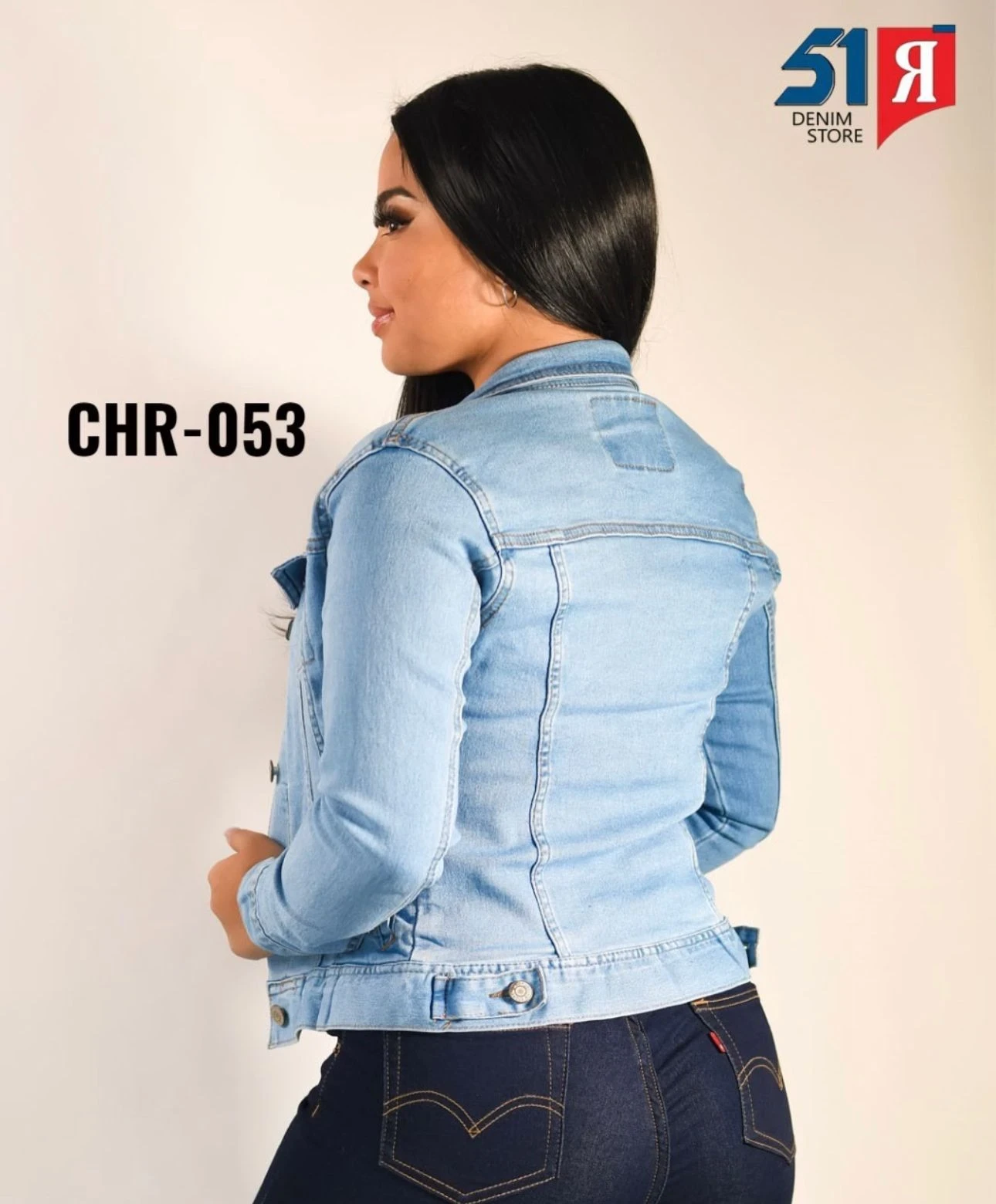 Chaqueta Jean Licrado Tipo Levis 8