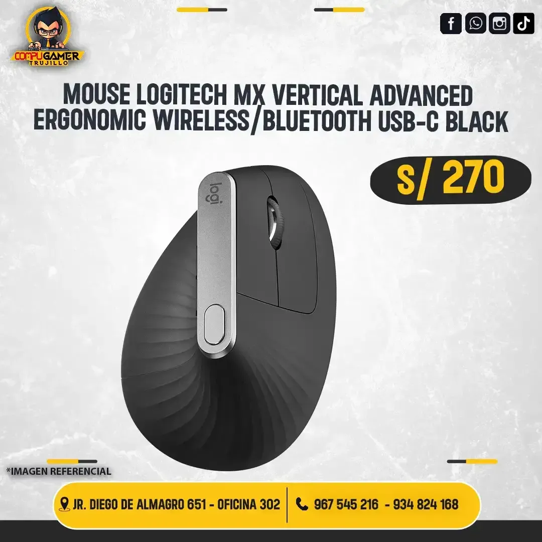 MOUSE INALÁMBRICO LOGITECH MX VERTICAL ADVANCED ERGONOMIC