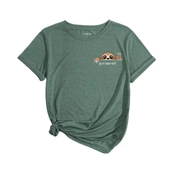 Camiseta perezoso con con estampado