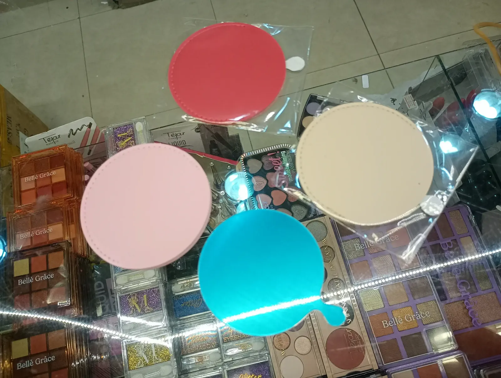 Espejo mini con funda 