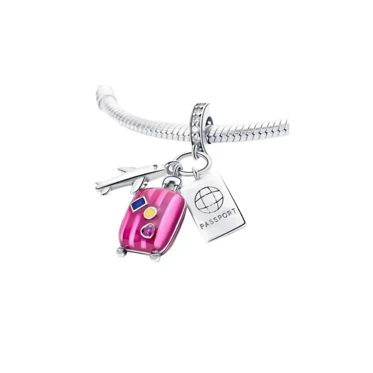 Charm Maleta Viaje Rosa  2