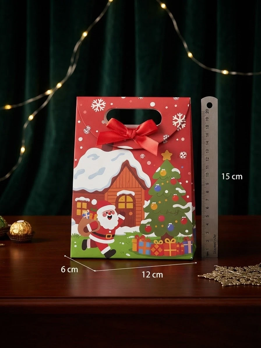 Doce Mini bolsa bavideña con cierre y moño  2