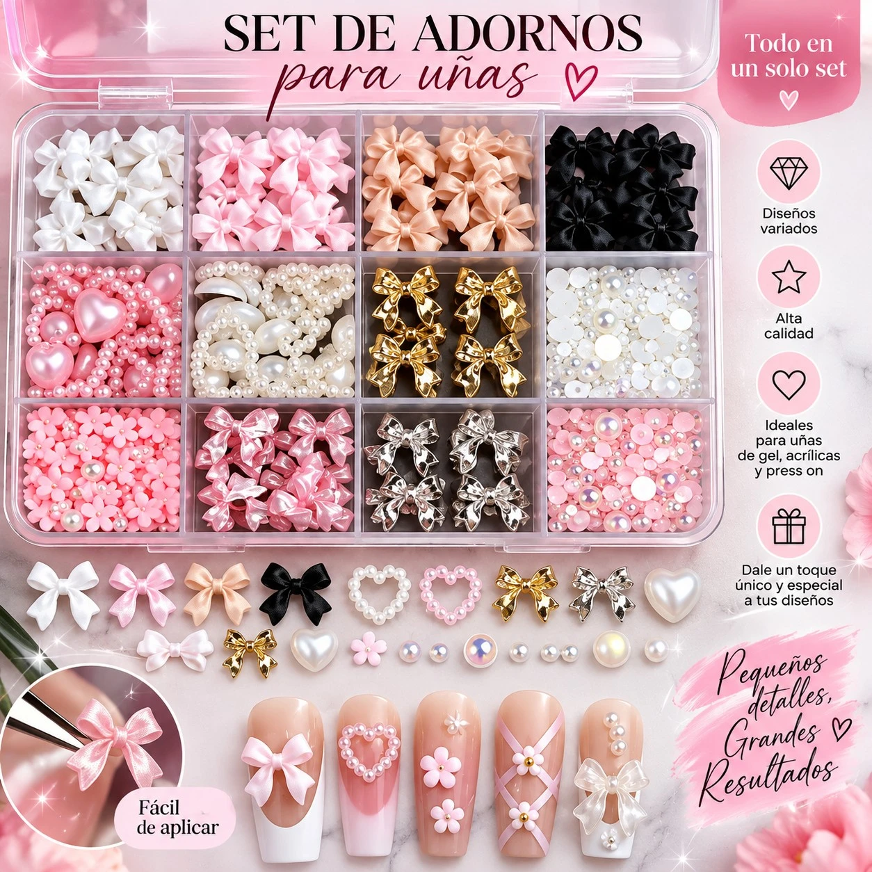 lumera Kit de Adornos para Uñas