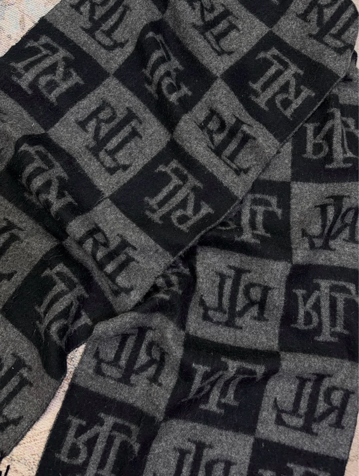 Bufanda de Lana Lauren Ralph Lauren Monograma Checkerboard  3