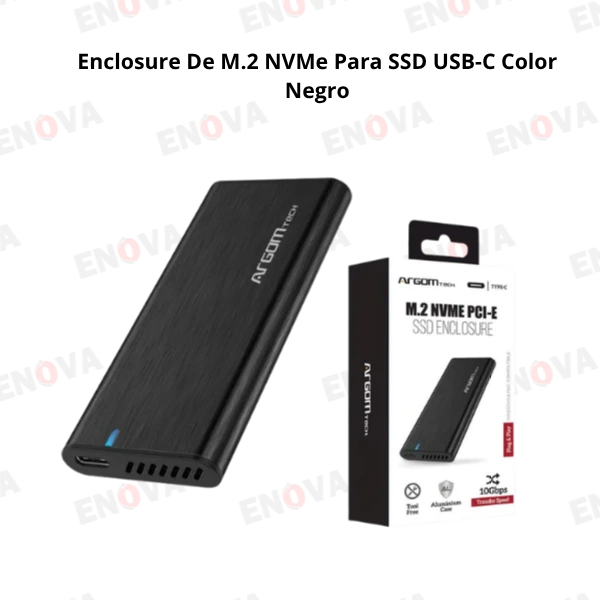 Enclosure De M.2 NVMe Para SSD USB-C Color Negro
