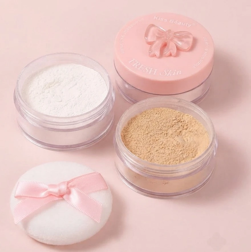 Duo Polvo Banana + Polvo Traslúcido Kiss Beauty