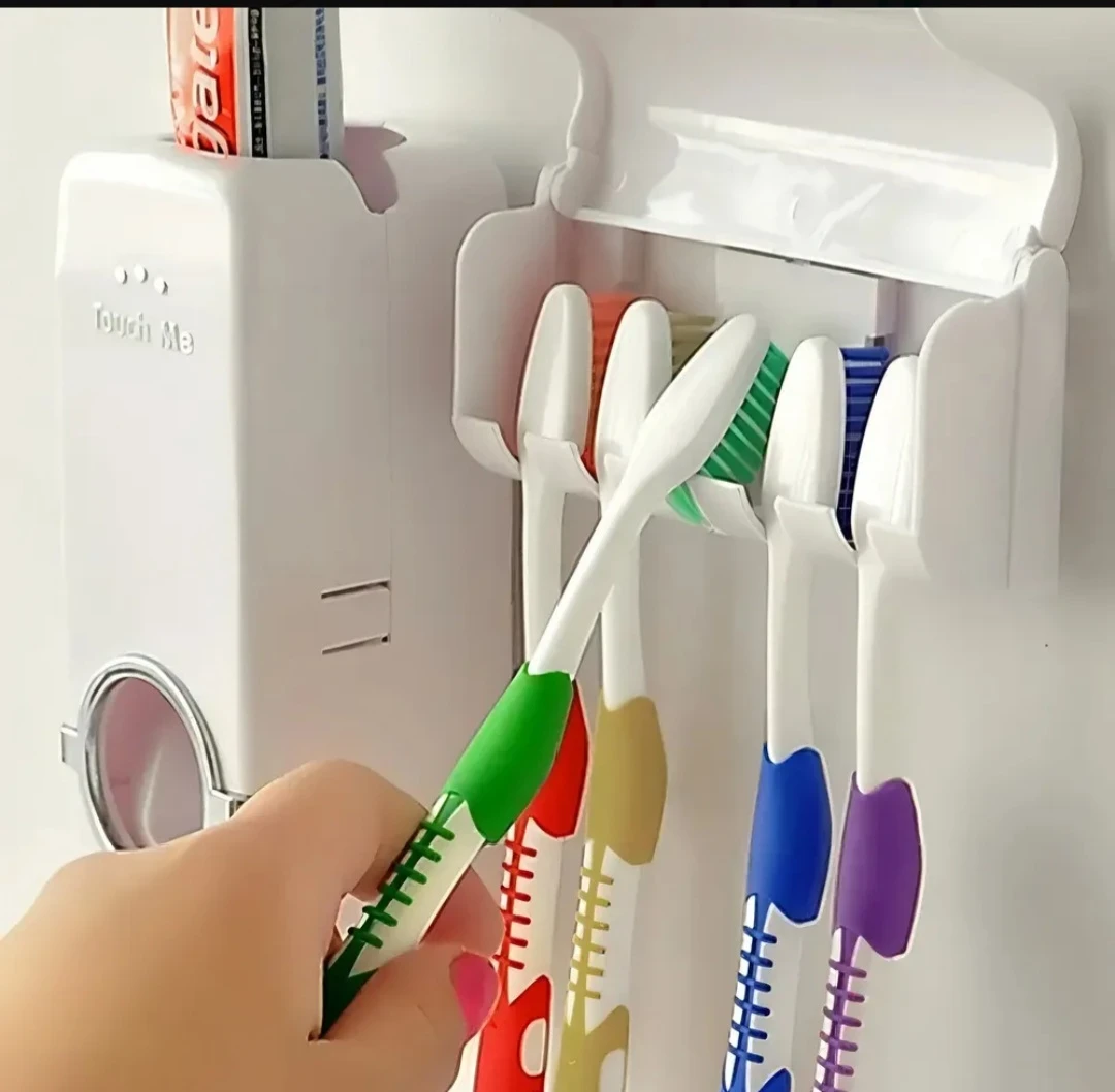 Dispensador pasta de dientes con soporte cepillos 3