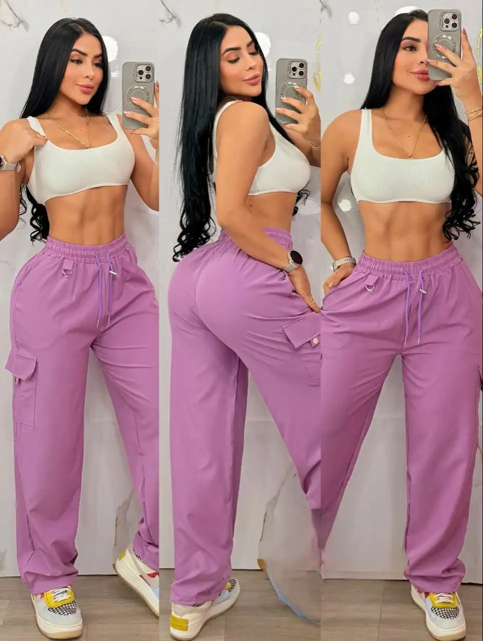 😍🥰Hermoso pantalón estilo Cargo suelto 🌸❤️‍🔥🛍️ 4