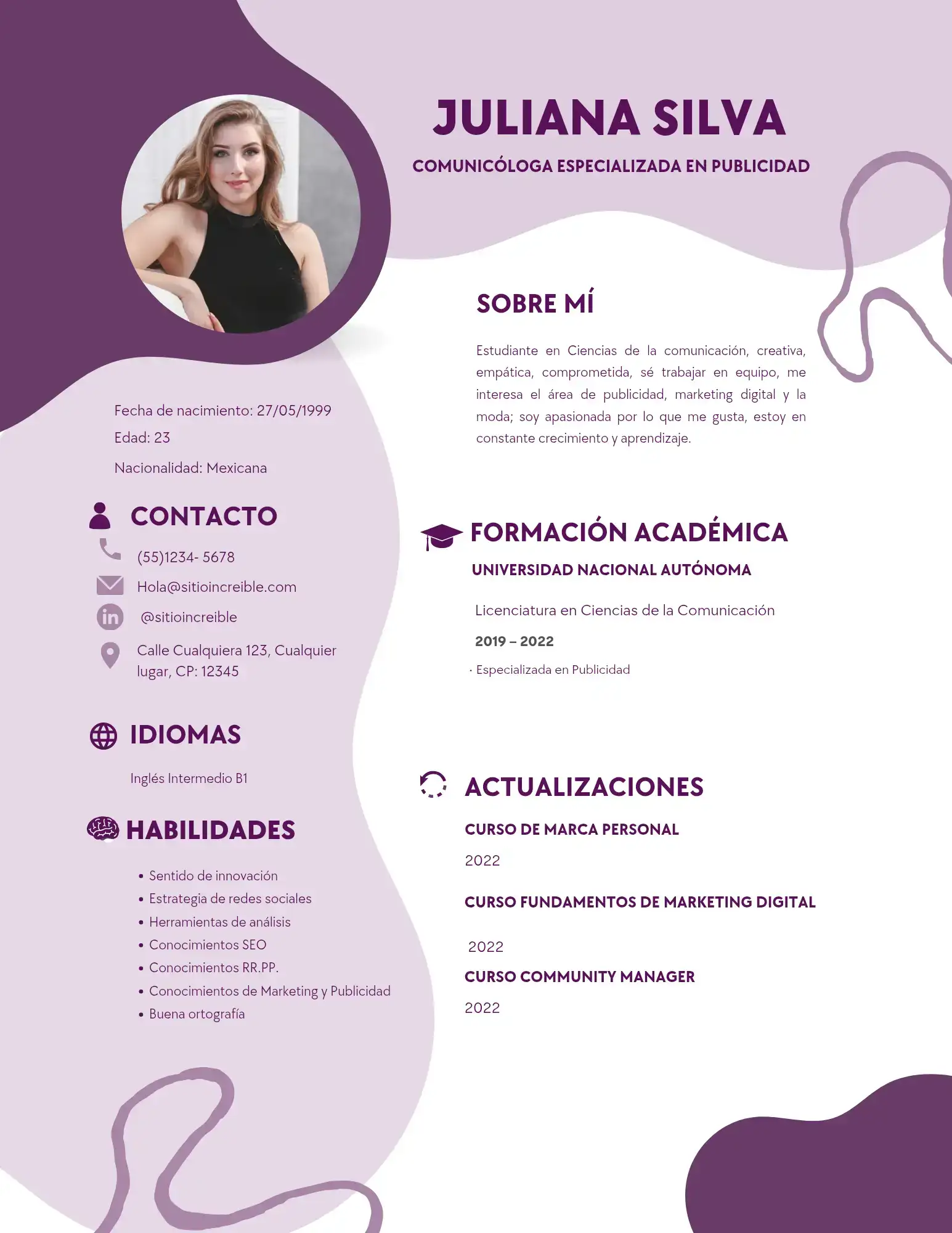 Currículum personalizado 