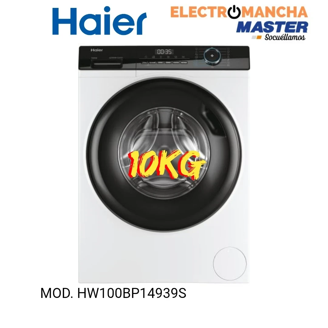 LAVADORA HAIER HW100BP14939S 10KG. 1400 RPM A 