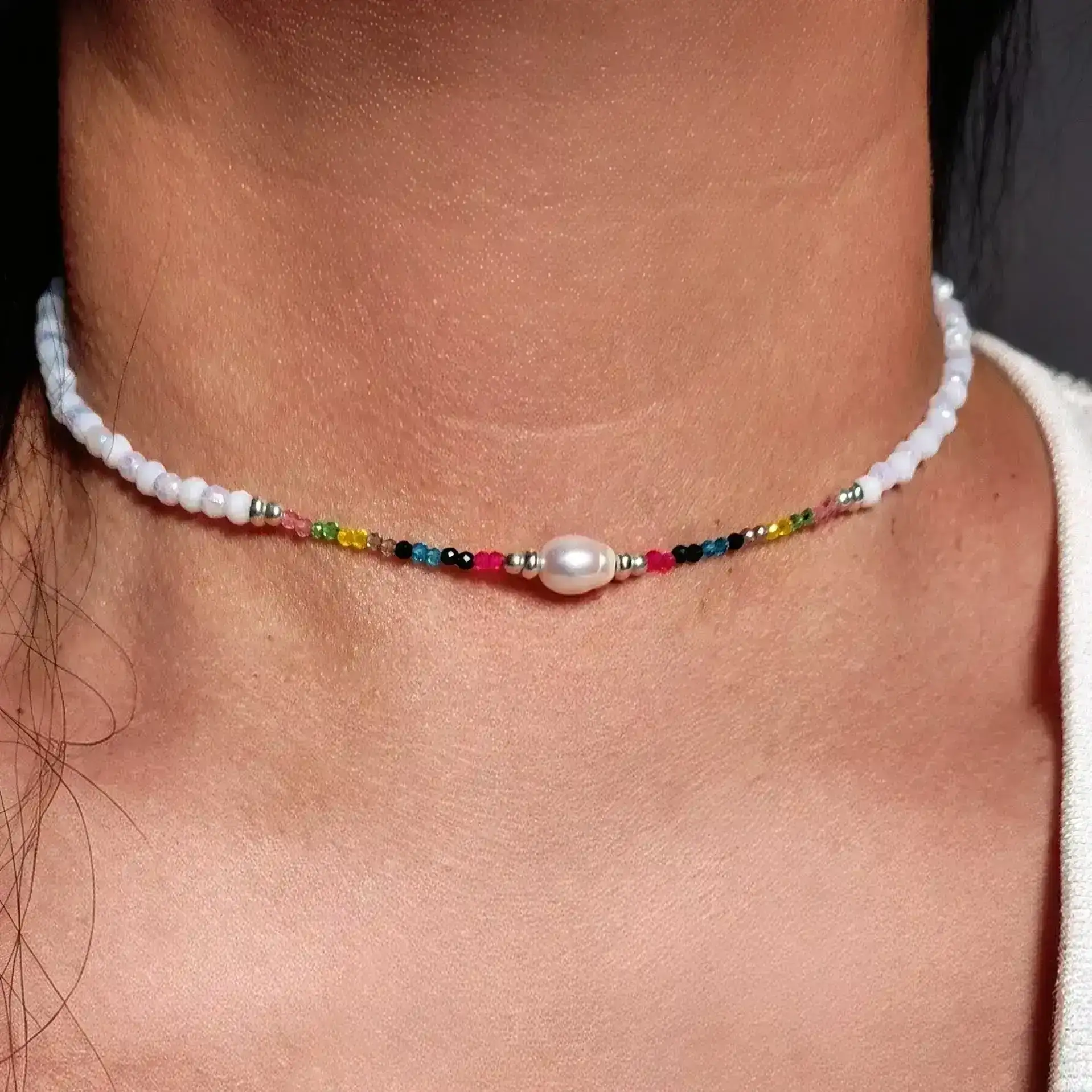 Choker Primavera (Blanco) 