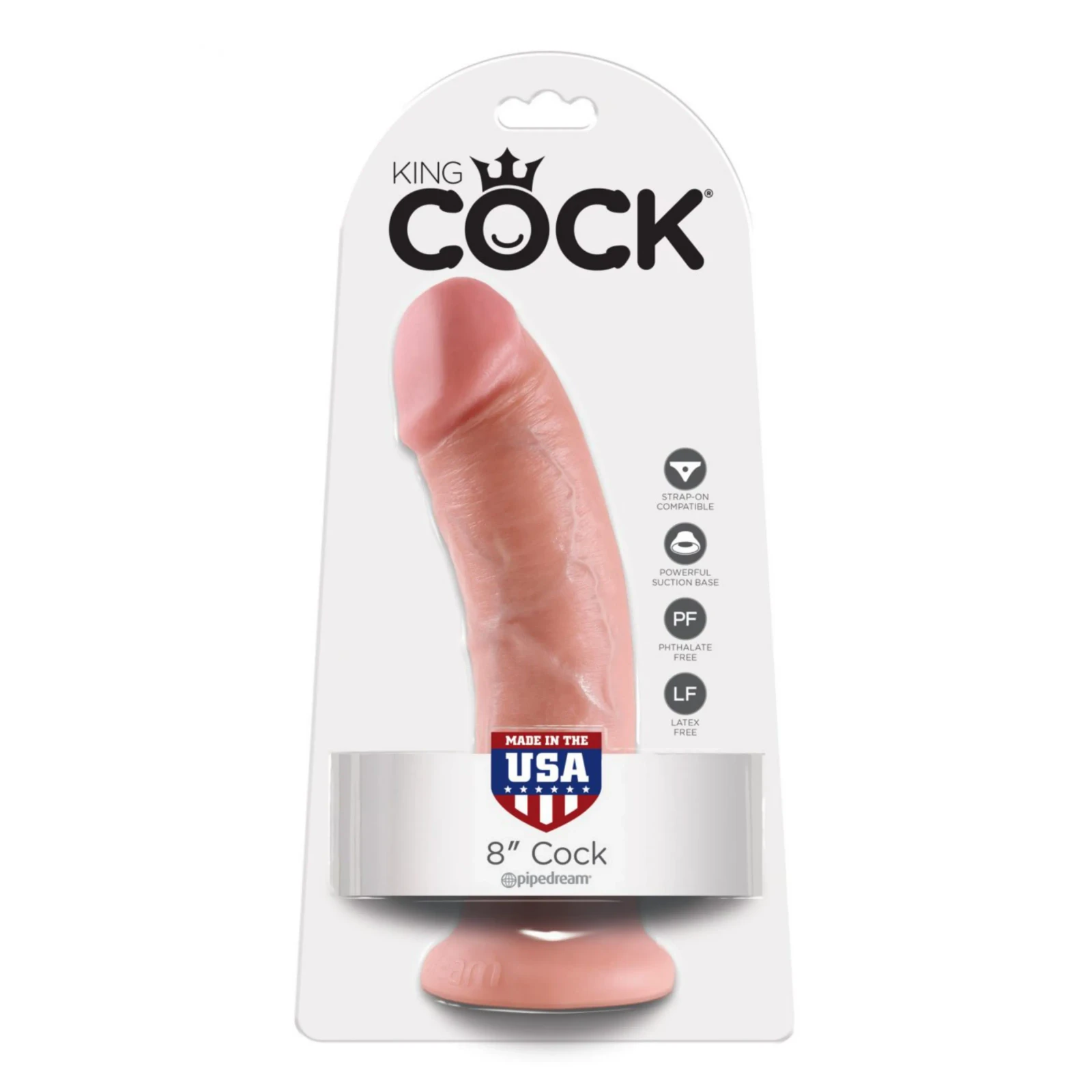 KING COCK 8″ BEIGE