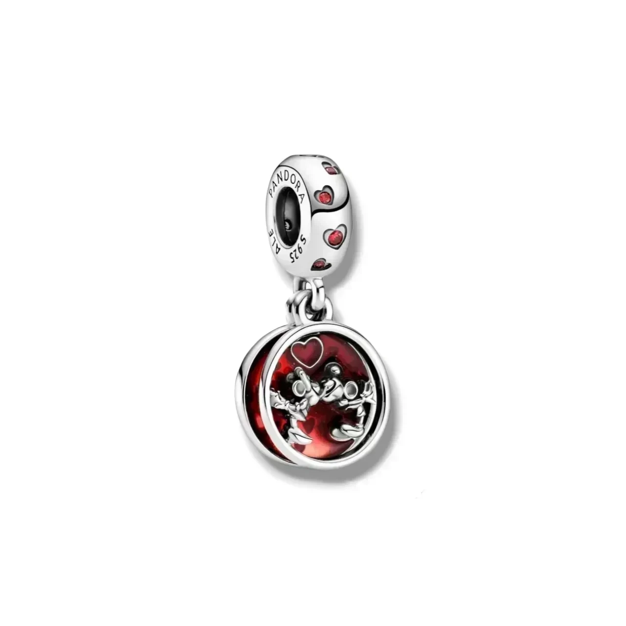 Charm Mickey y Minnie Mouse Beso y Abrazo 
