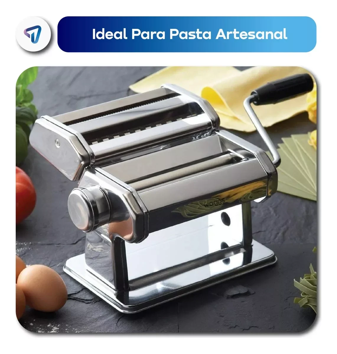 Maquina Fabrica Pastas Amasa Fideos Acero Inoxidable Waggs 4