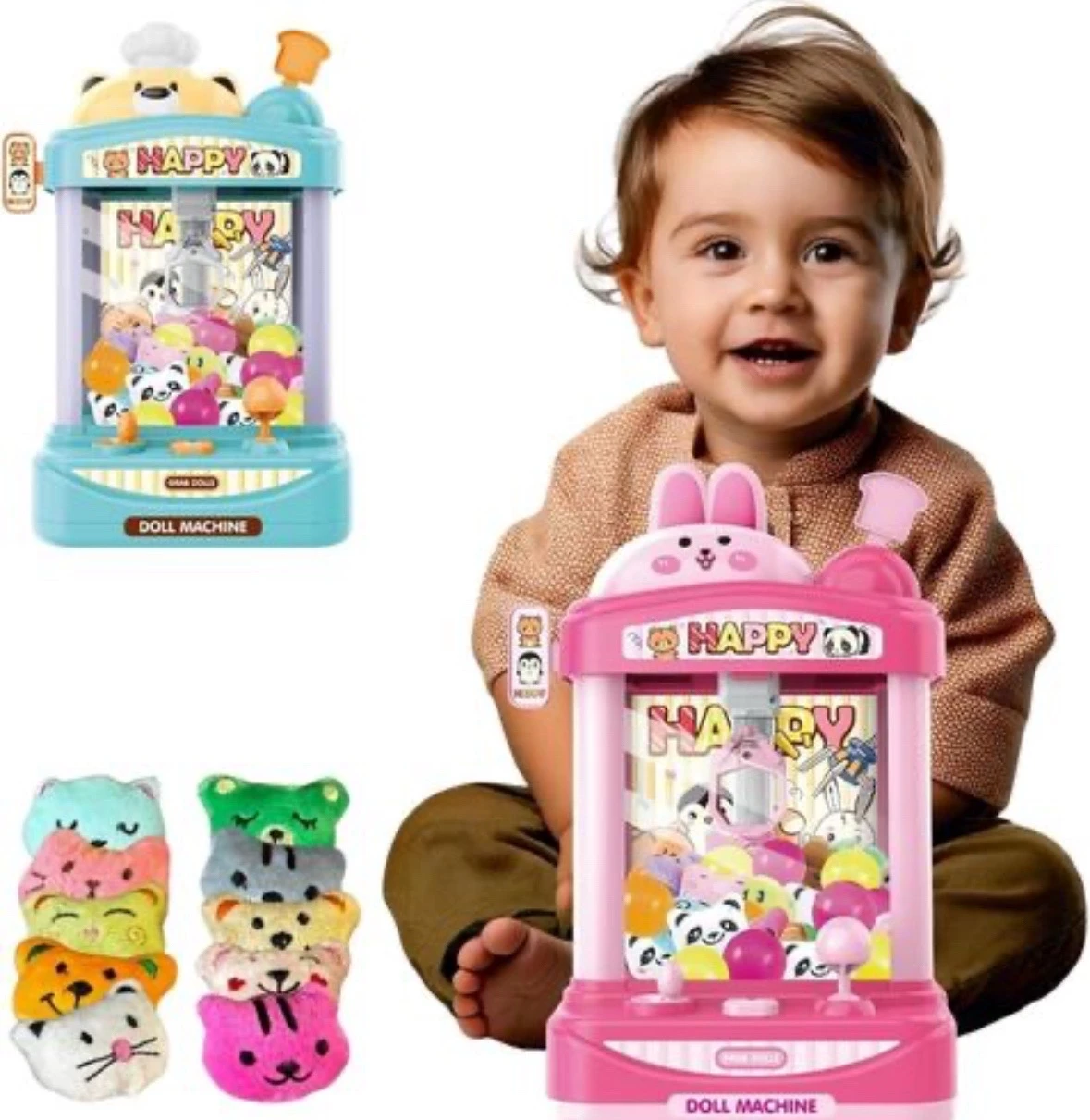 Mini Máquina Atrapa Peluches Interactiva 