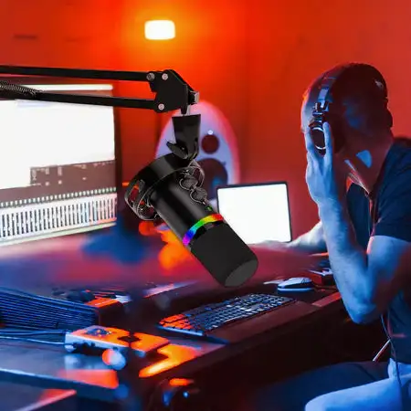 Micrófono con brazo redragon  3