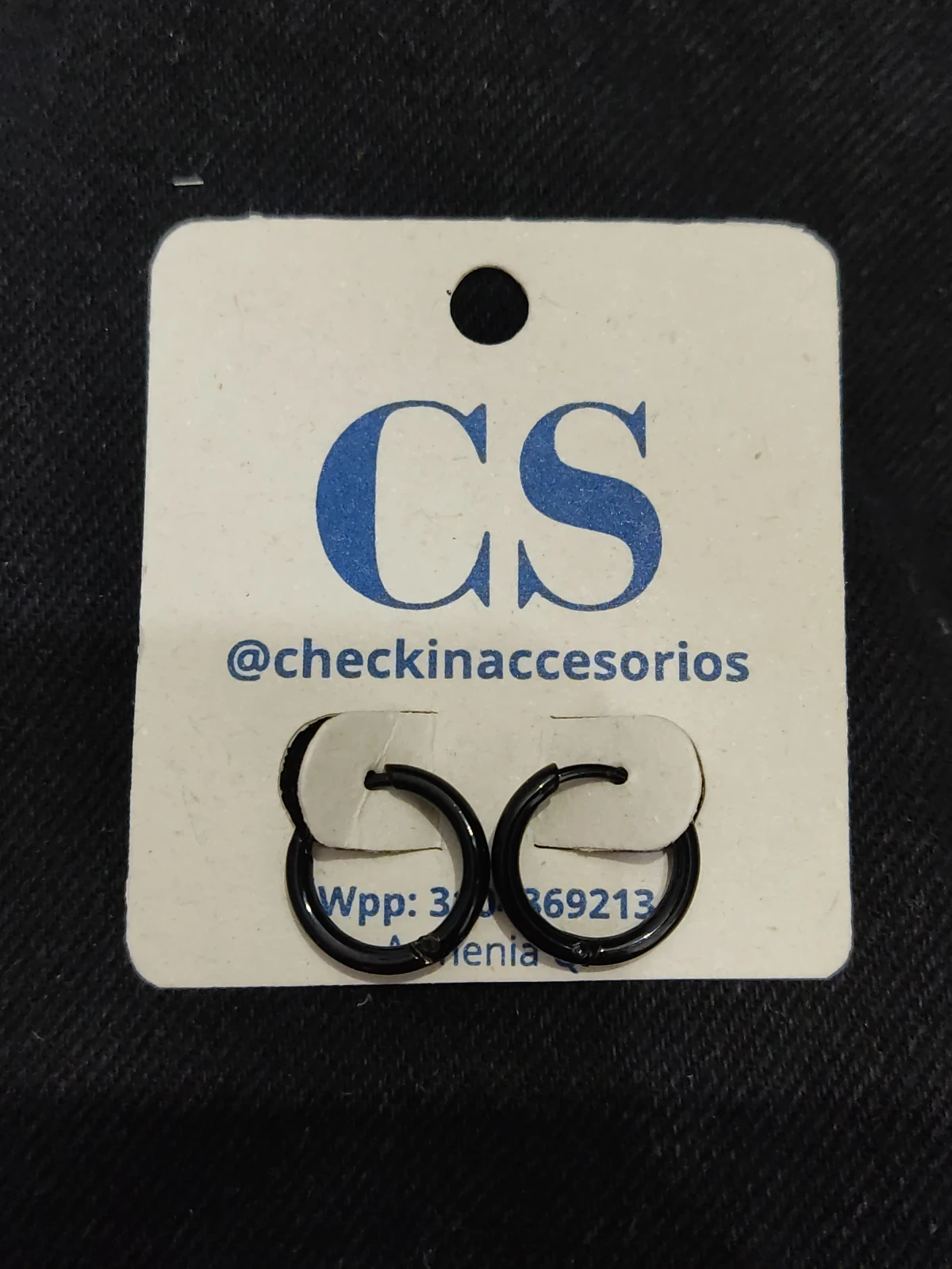 CANDONGA ACERO MINI NEGRAS GALVANIZADAS 1.4CM