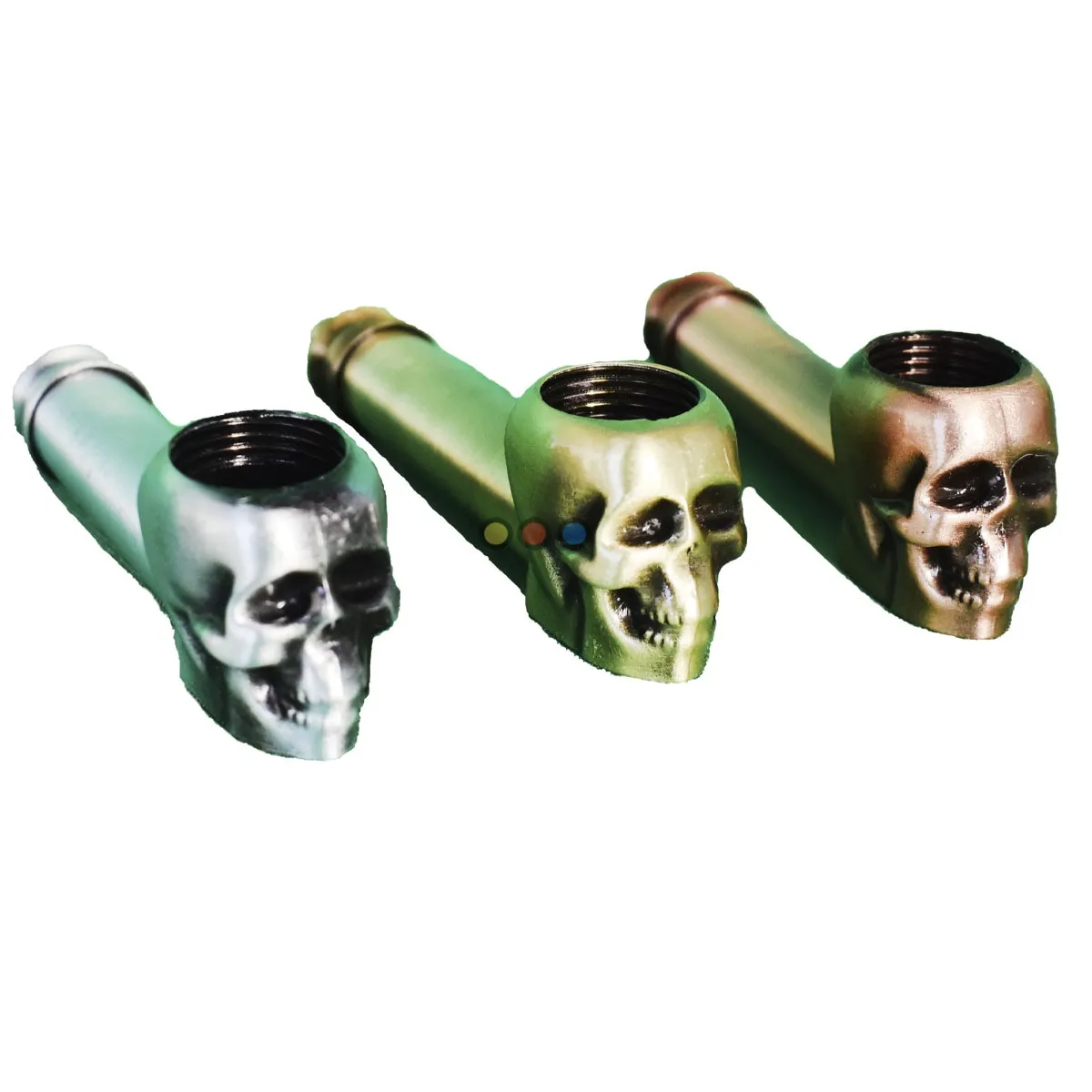Pipa Calavera Metalica