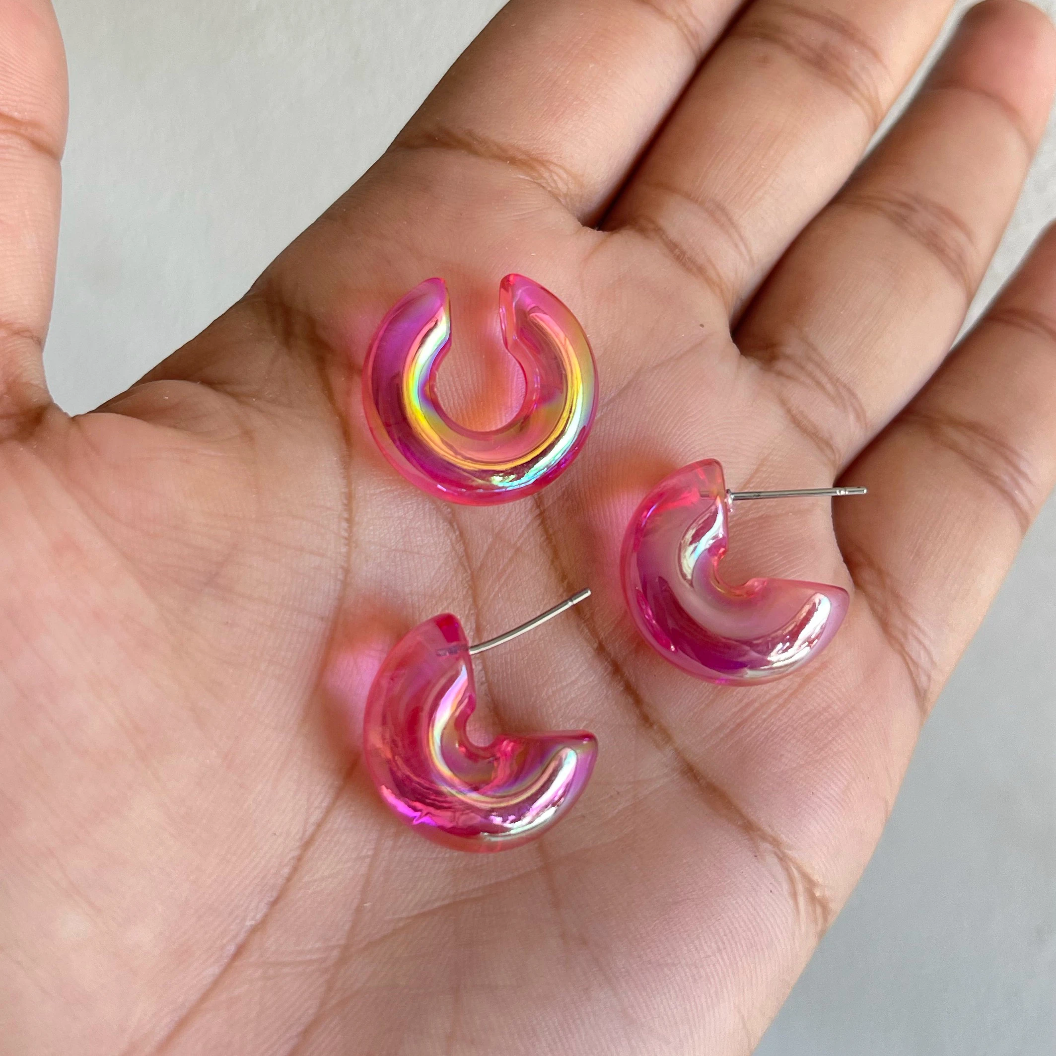 SET ARETES + EARCUFF BURBUJA ISABELLA 2