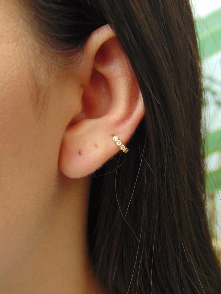 CANDONGA ORO LAMINADO 18K BOLITAS 9MM