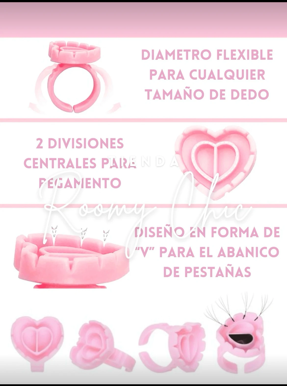 Anillos para pegamento 10pc 2