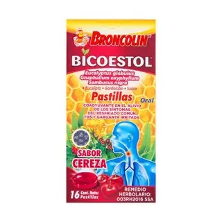 BRONCOLIN PASTILLAS  SABOR CEREZA 