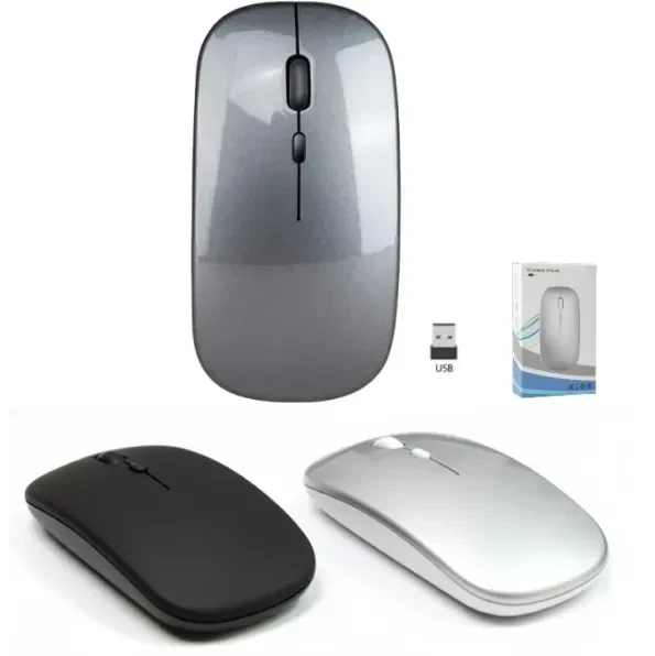 Mouse Inalambrico 2.4Ghz / Recargable / 2.4 Ghz / 800-1600 DPI