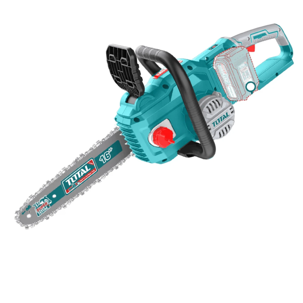TGSLI401682 Motosierra inalámbrica 16" + 2 baterías 4ah+ cargador total 3