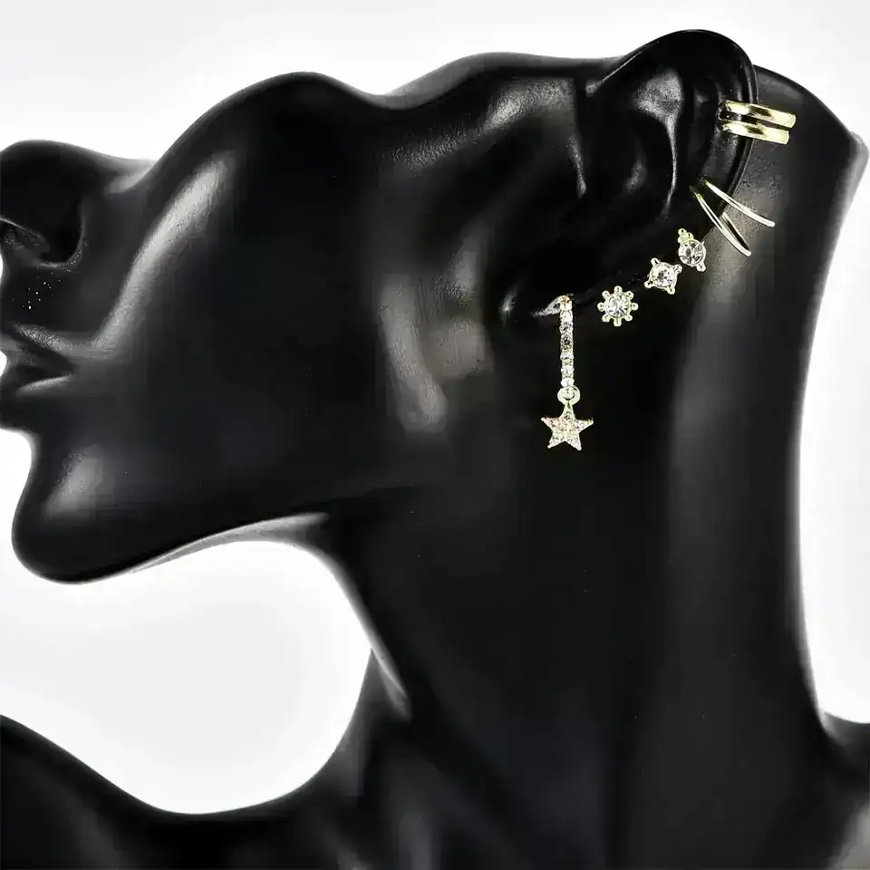 Set x6 Aretes Estrella Retro REF: MS06