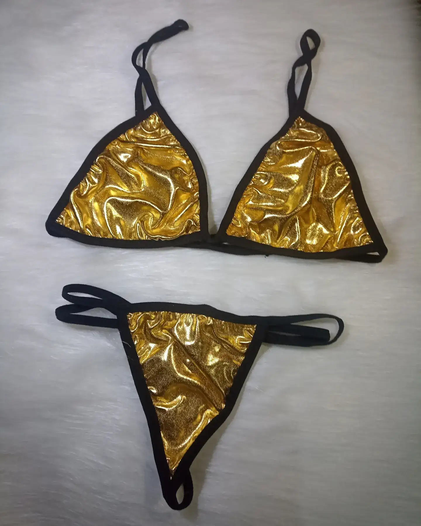 Conjunto Tela Brillante Lencería  3