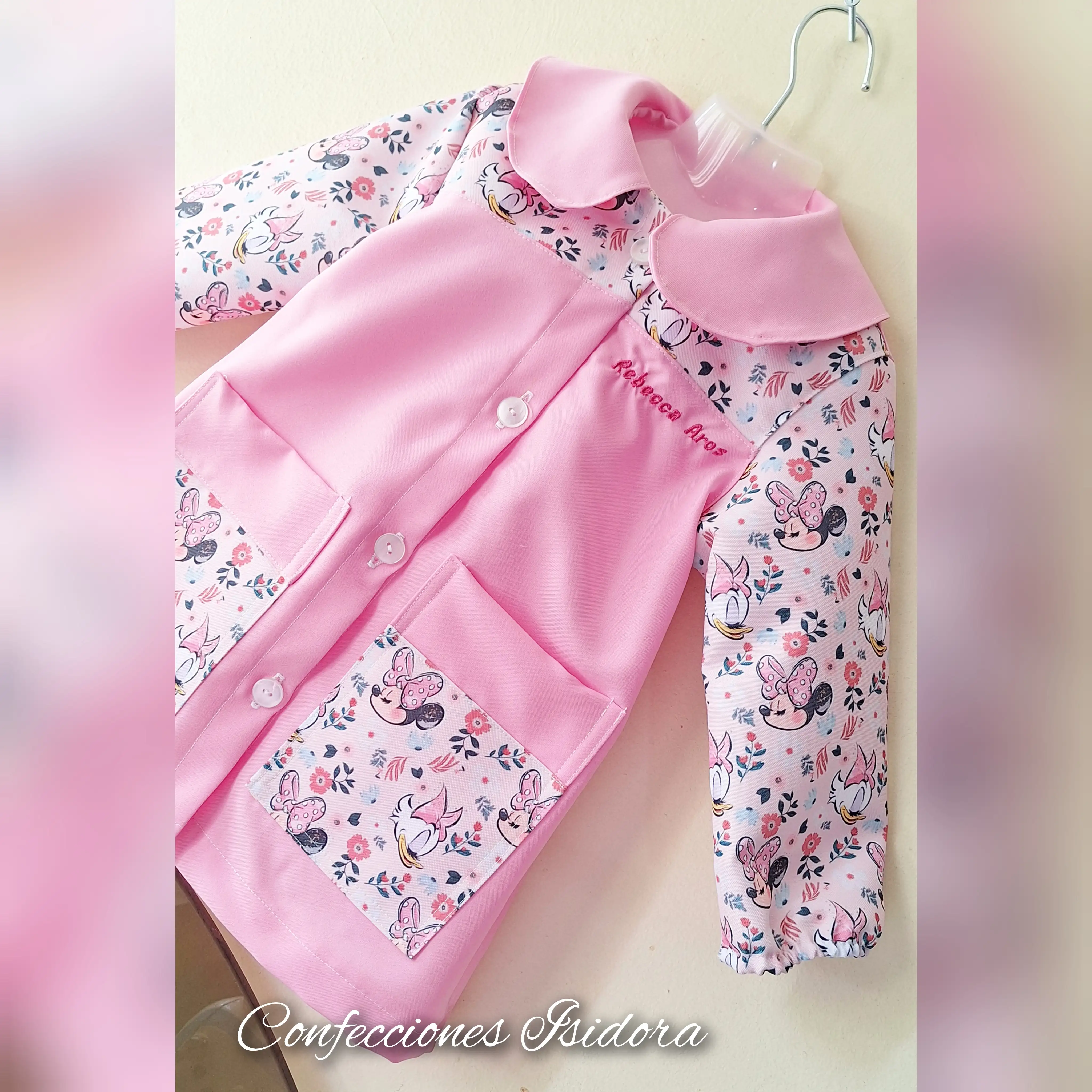 Delantal minnie , rosado 2