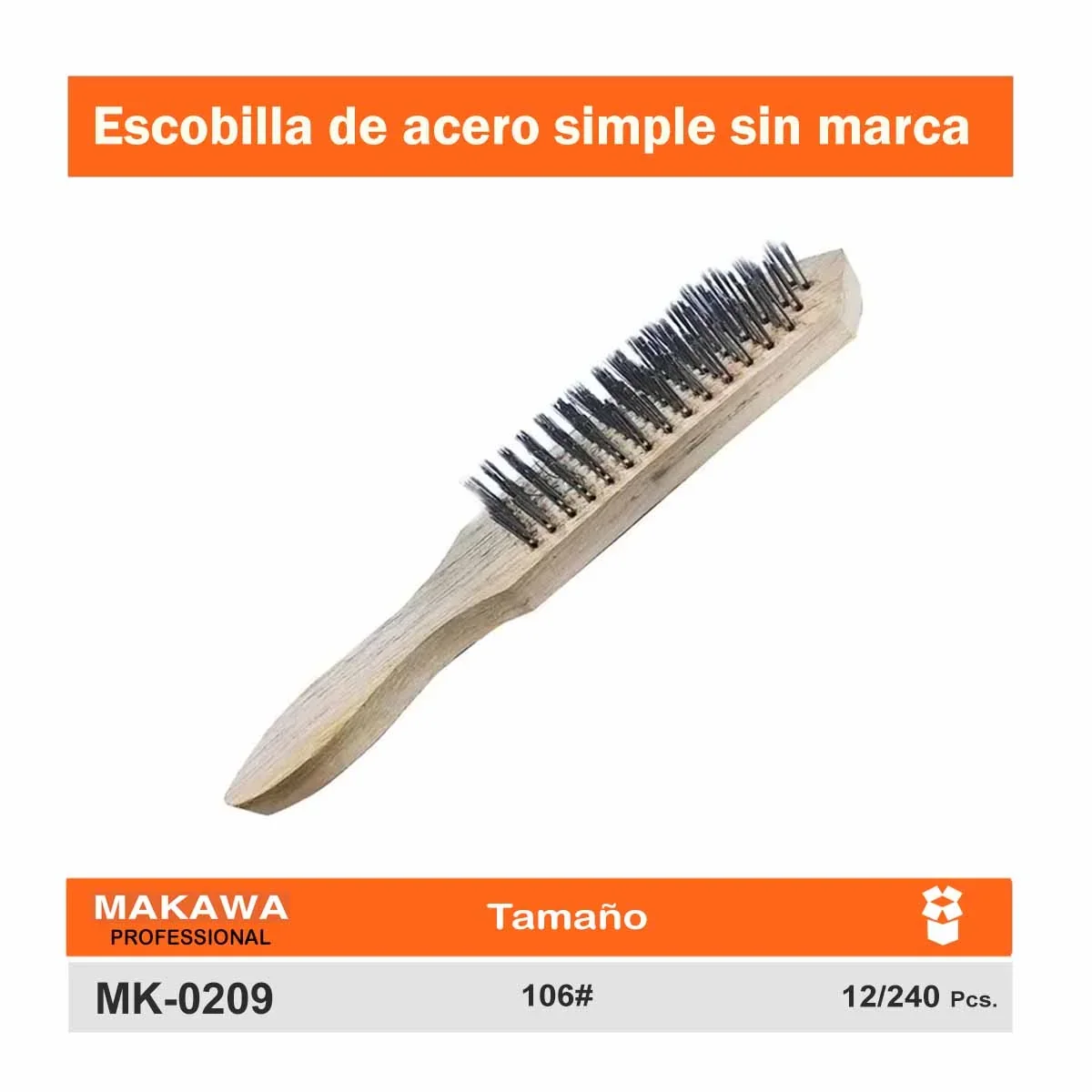CEPILLO ACERO MANGO MADERA MKW (EBA106) CERDA METALICA