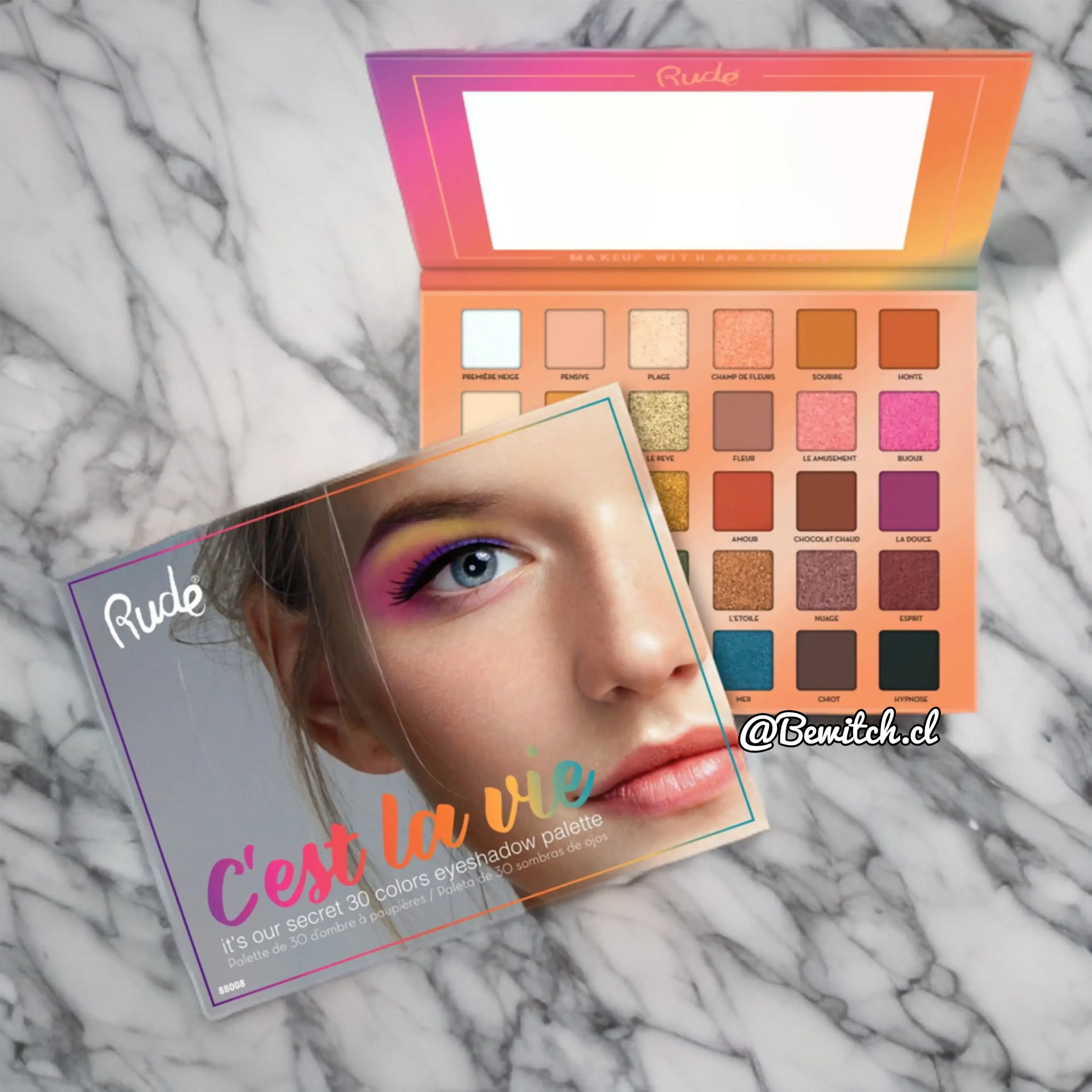 Paleta C'est La Vie 30 hermosas sombras - Rude Cosmetics