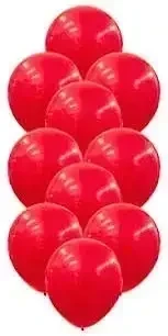 GLOBO LATEX ROJO X25 .