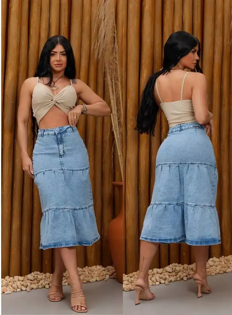 Saia Jeans Três Marias com Lycra 4