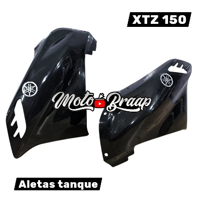 PL Xtz 150 Aletas tanque color Negro (par) SPD TAT-107