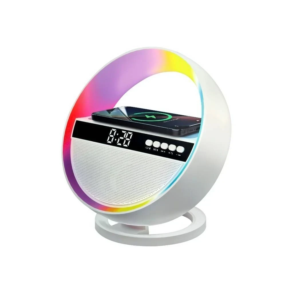 Parlante Con Cargador Inalambrico /Reloj / Alarma