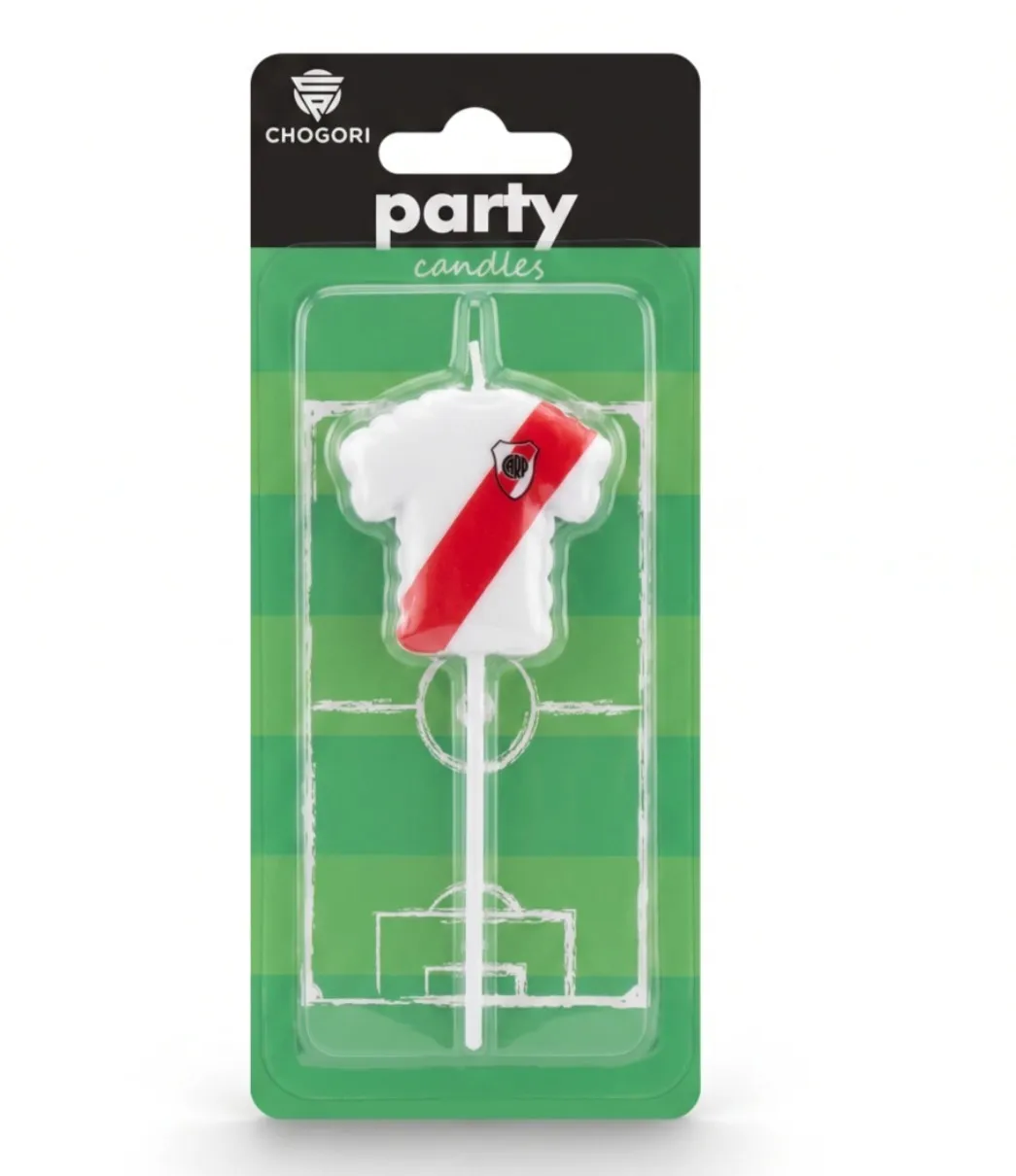 Vela palito 12cm aprox camiseta River