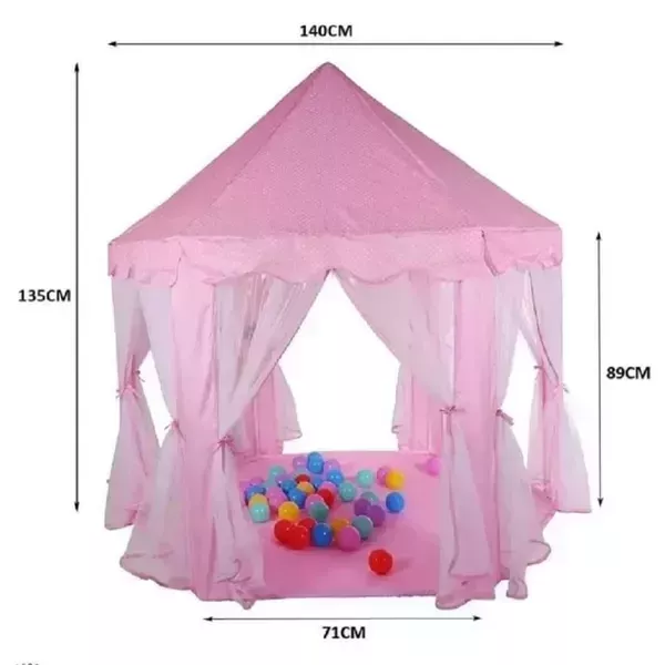 Carpa castillo tull rosado y celeste 2